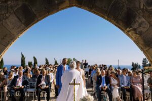 Greek Orthodox Church Outdoor Wedding Ceremony Cyprus