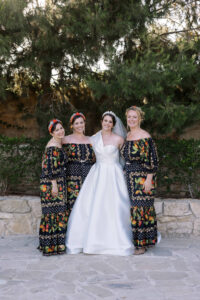 greek cypriot dolce and gabbana style bridesmaids