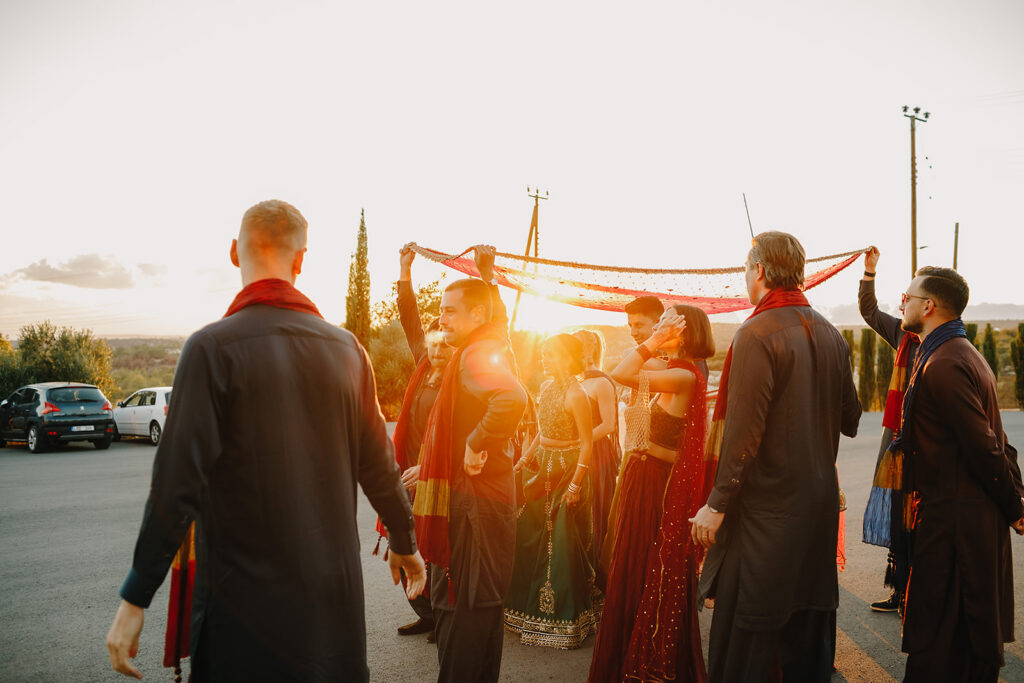 pakistani wedding in cyprus with a documentary wedding photographer at ktima vikis. Multicultural wedding.